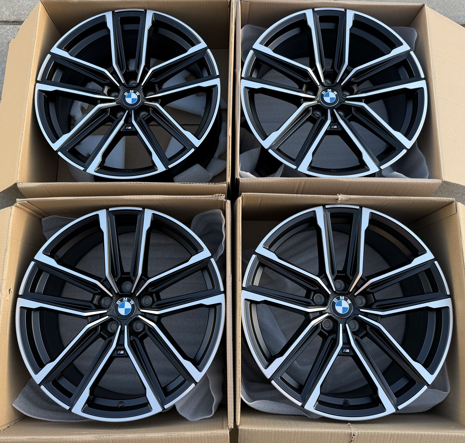FOUR BRAND NEW OEM BMW G20 G21 M340i G42 M240i Black/Polished Face 797M Wheels Rims