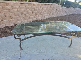 Beautiful glass table with designer legs