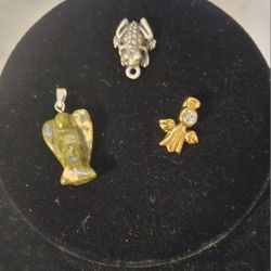 Set of 3 Charms. Angels and a Frog $5 for the Set