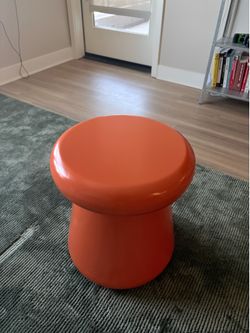 Orange accent side table