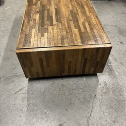 Wood Coffee Table with Storage