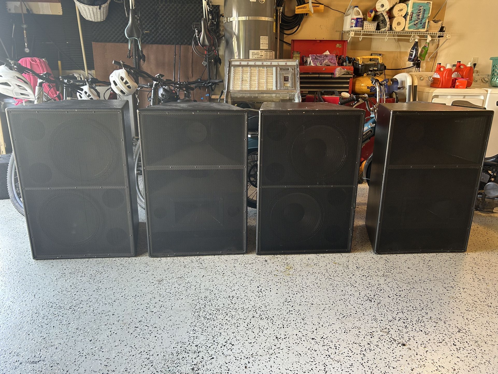 4 EAW loudspeaker Cabinets, Full Range And Bass