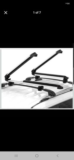 Ski Snowboard Roof Rack Sliding Lockable Carrier for SUV Car Truck Crossbars