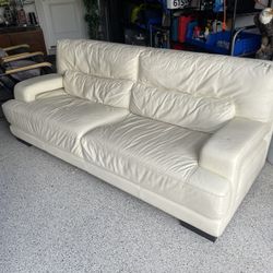 Used Faux Leather Sofa | 88” x 40” | Delivery Available