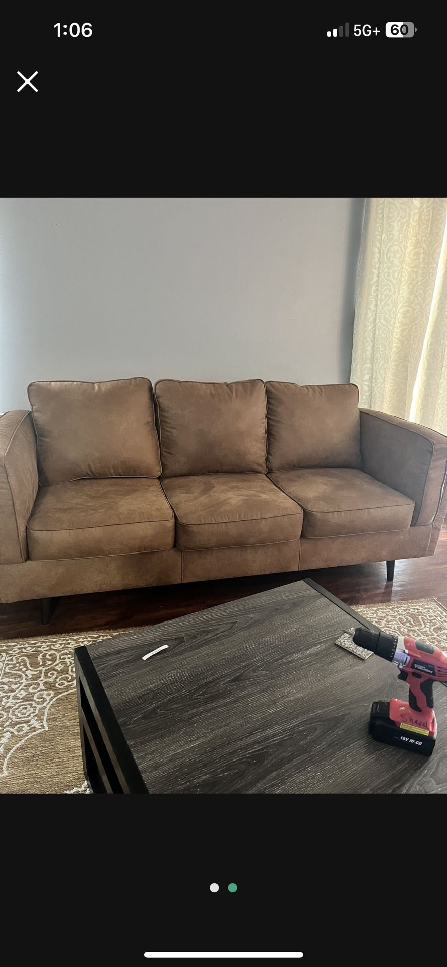 Sofa & Chair Ottoman Set Like New No Scammers