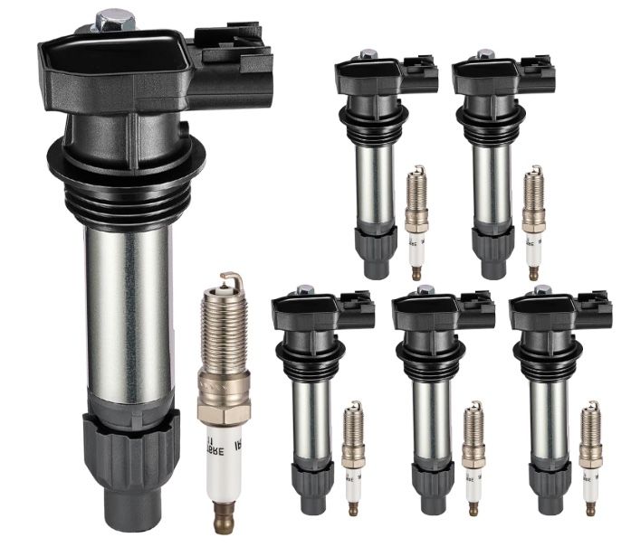 Set of 6 UF569 Ignition Coils and 41109 Spark Plugs Compatible with Buick Enclave LaCrosse SRX XTS CTS Compatible with Chevy Impala Traverse Terrain 3