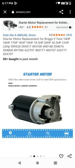 Starter 14,16, 18 HP