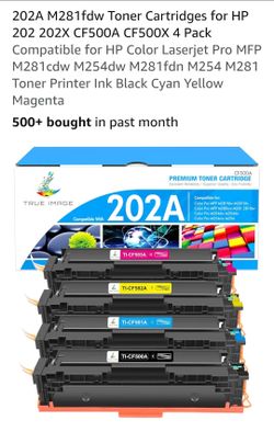 202A M281fdw Toner Cartridges for HP
202 202X CF500A CF500X 4 Pack