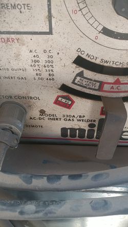 Miller big. Tig welder model 330/bp 220. Volts