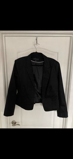 structured black crop blazer sz XL