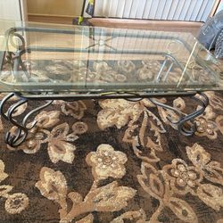Matching glass top tables