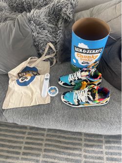 Ben and Jerry’s size 12 dunk shoes.