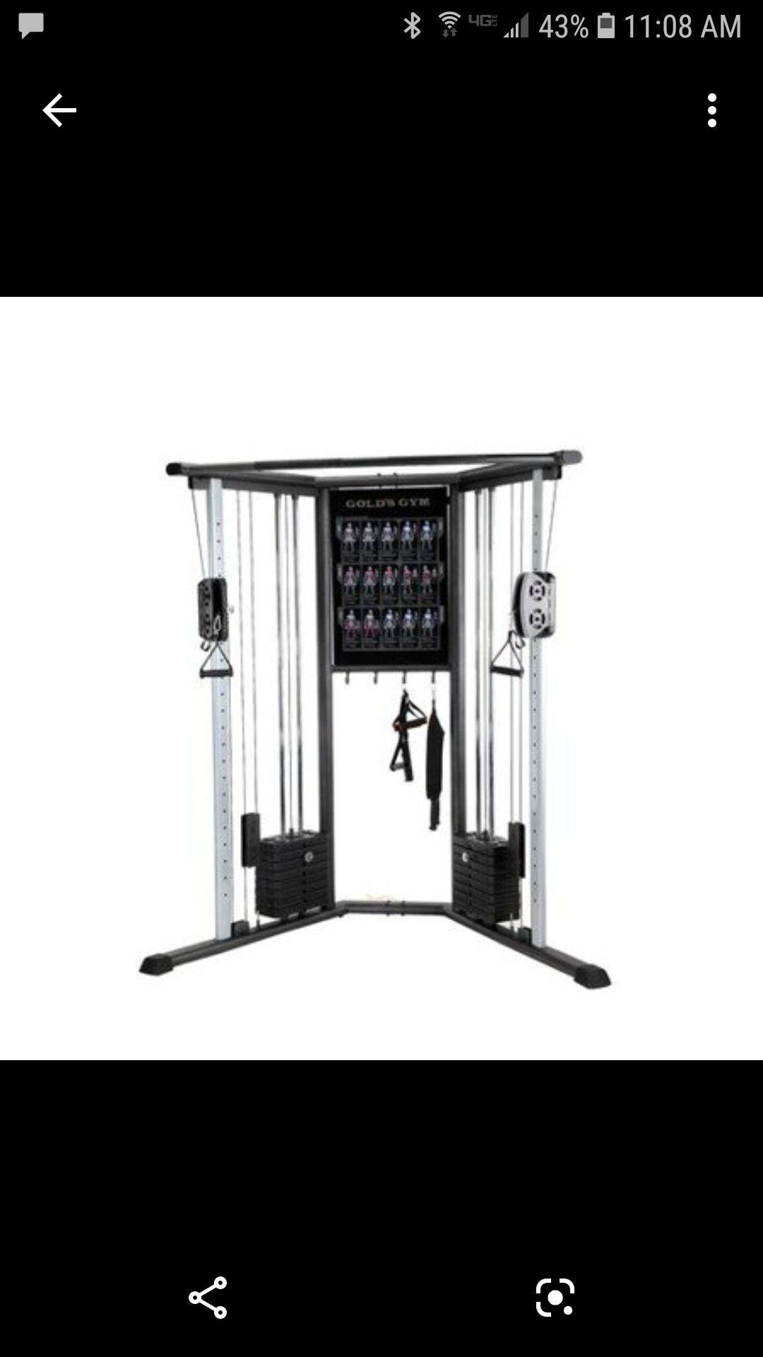 Golds gym cable cross over machine