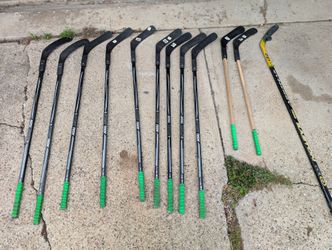 Bulk Lot of 12 Street Hockey Sticks (Franklin Street Tech, Easton & Custom)