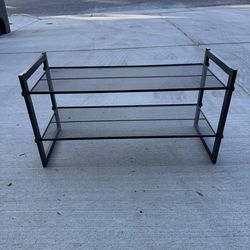 Dark Gray Metal Shoe Rack For Sale