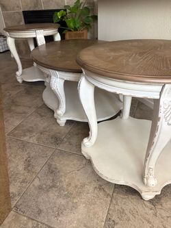 Ashley’s coffee table and end tables