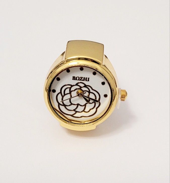 Gold women's Floral Ring Watch Quartz gift
