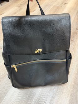 Freshly Picked Black Diaper Bag Backpack Gold Hardware Convertible