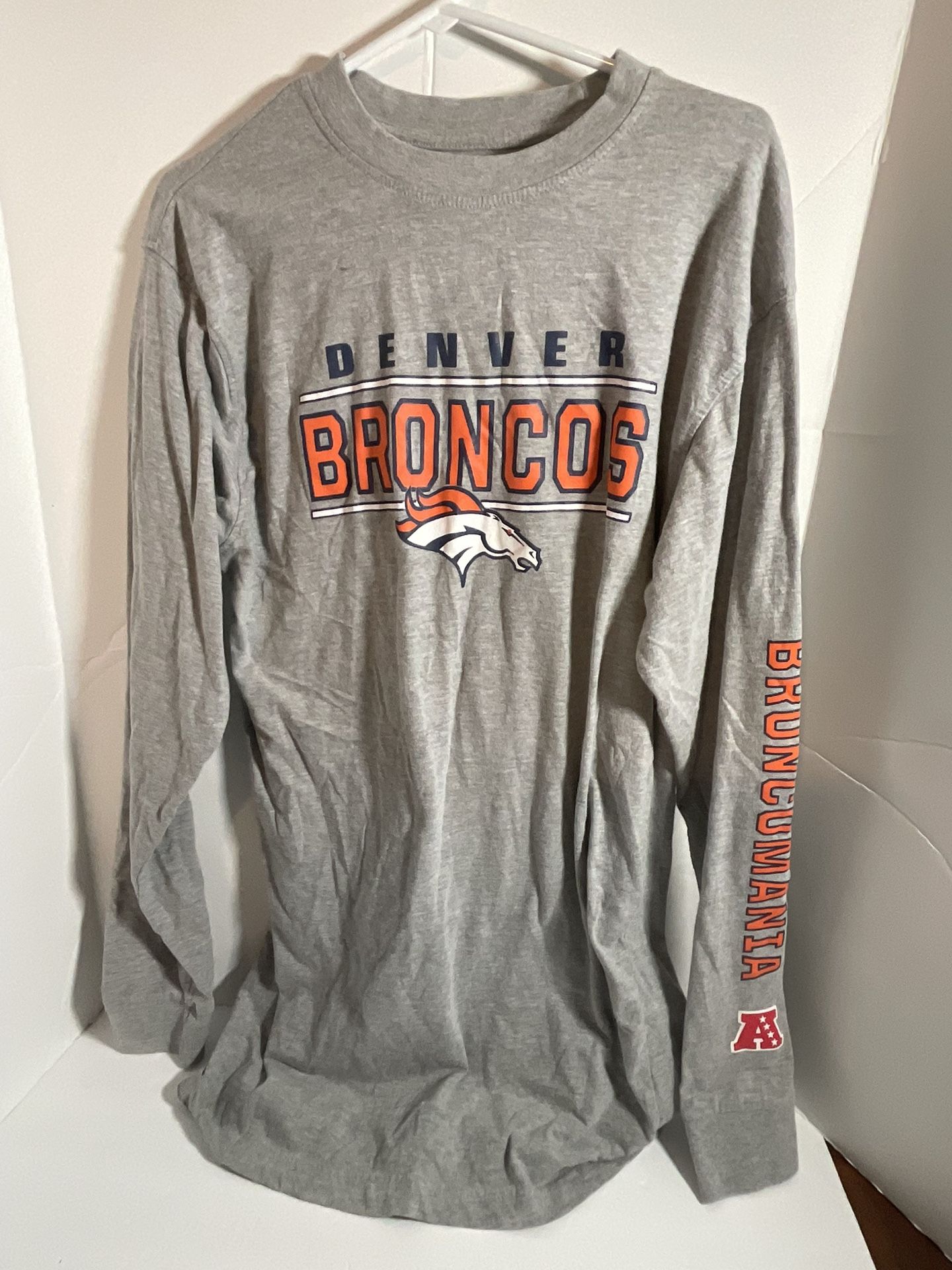 Denver Broncos T Shirt Adult Large Long Broncomania Long Sleeve