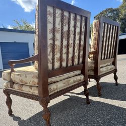 LANE VENTURE COTTAGE ACCENT CHAIRS BOBBIN SPINDLE BACK ARMCHAIRS