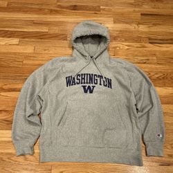 Grey Champion original weave University of Washington state hoodie Size large #college #sweatshirt 