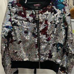 JoJo's Closet Kids Sequin Bomber Jacket