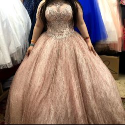 Rose gold/Pink Quinceañera/Sweet 16 dress 