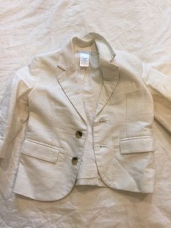 White linen jacket 12-18months