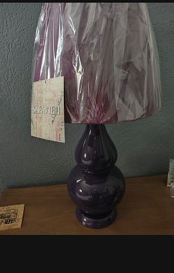 Safavieh Purple Lamps One Pair NEW
