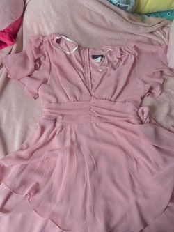 Pink ruffle dress