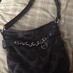 Coach Signature Optic Chain Shoulder Bag 