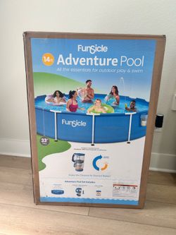 Funsicle 14FT Above Ground Outdoor Metal Frame Swimming Pool w/ Pump & Filter - 14’x33” - BRAND NEW