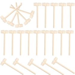 Mini Wooden Hammer 24 Pack Mallet Pounding Toy Cute Beating Gavel Toys for Children’s Day