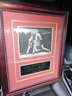 Jake La Motta autograph 8x10 with COA framed up