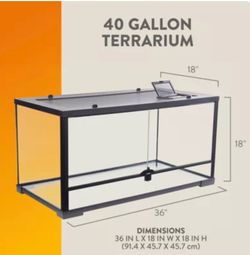 Exo Terra Reptizoo Large Glass 40 Gallon Reptile Terrarium Gecko Snake