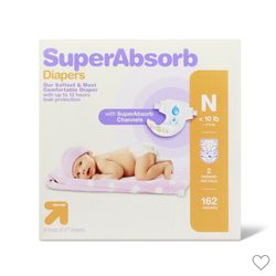 Diapers Newborn - 162ct