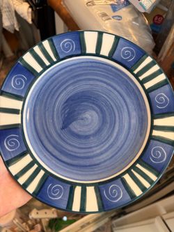 6 Blue Ceramic Decorative Plate