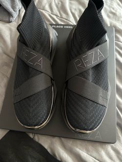 Reza Black Knit Sock Sneakers