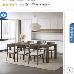 7 pieces dining table