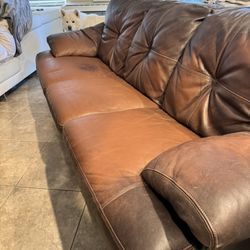 Chateau D’ax Genuine soft leather couches over 10k new