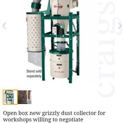 Grizzly G0441 dust collector with stand