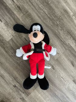 Vintage Disney Goofy Santa Claus Plush