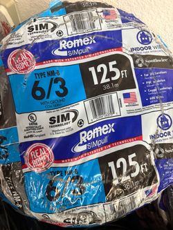 New Romex wire 6/3