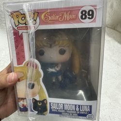 Funko Pop! Animation Sailor Moon and Luna #89 New in Box w/ Protector Luna Unset