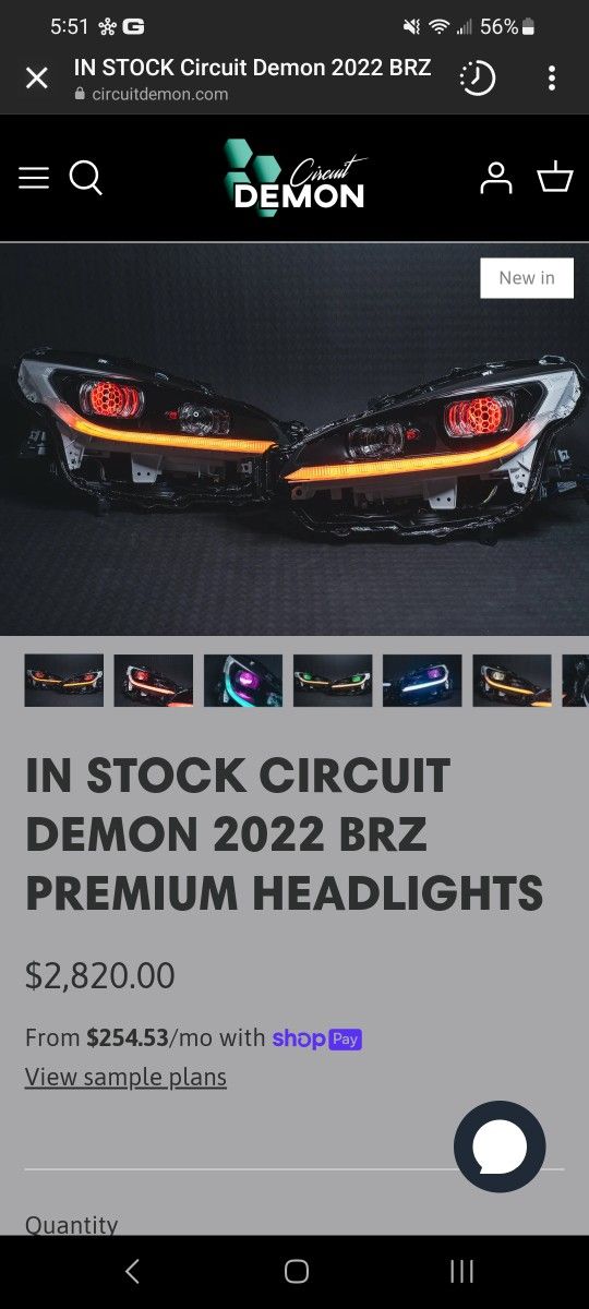 Custom Demon Eye/RGB Headlights - 2022 brz