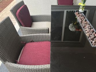 Outdoor Dinning Table With Six Chairs
