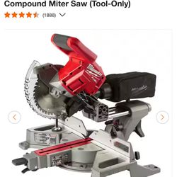 Milwaukee M18 FUEL 18V Lithium-lon Brushless Cordless 7-1/4 in. Dual Bevel Sliding Compound Miter Saw (Tool-Only)