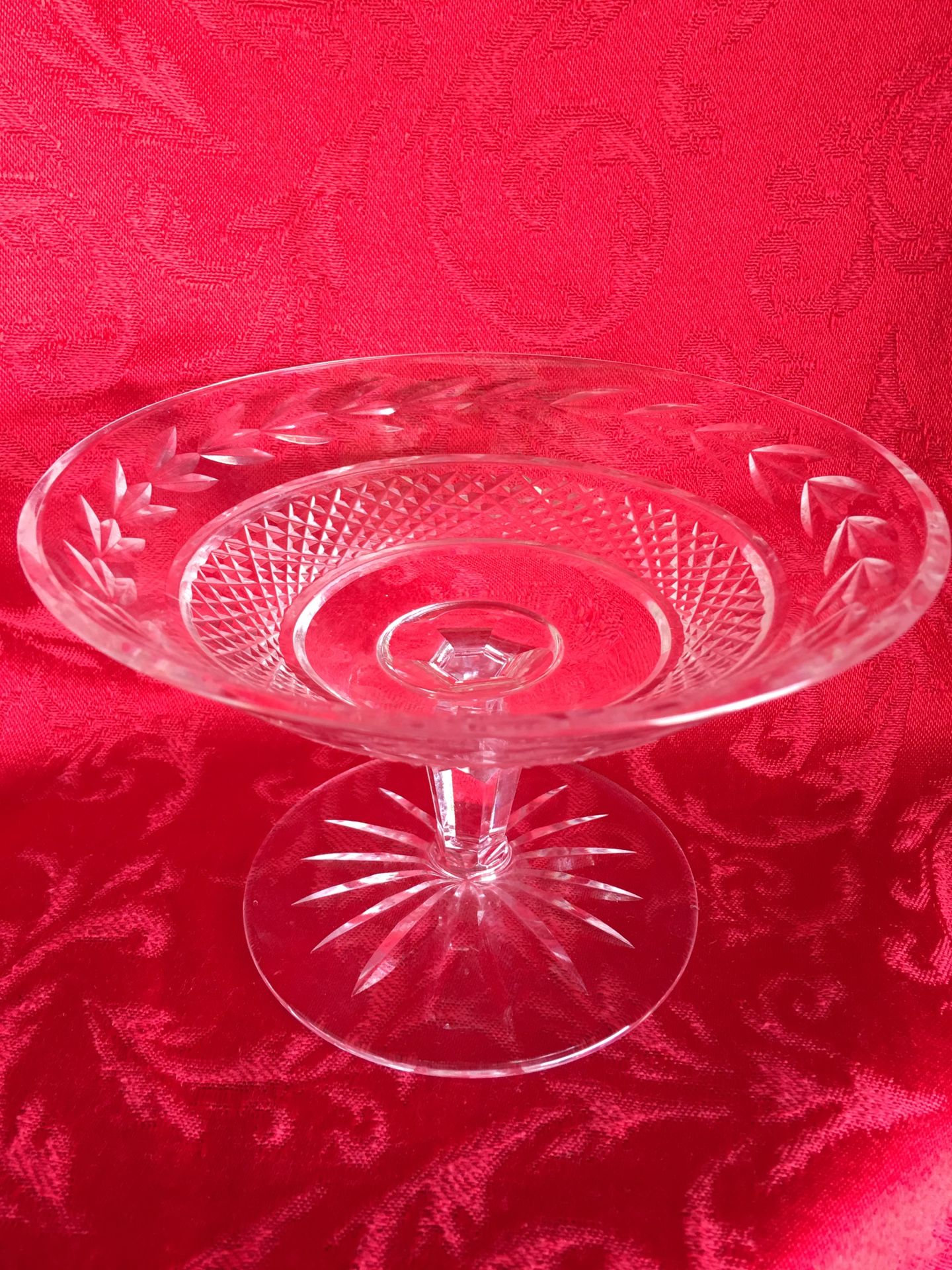 Waterford crystal “Glandore” footed pedestal compote/candy dish