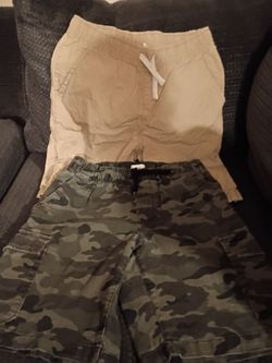 2 boy shorts elastic waisted $6 for both old navy and children's place size 14/16