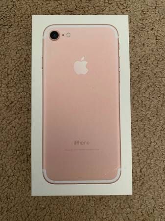 iPhone 7 256GB Rose Gold Empty Box NO PHONE with USB charging adapter